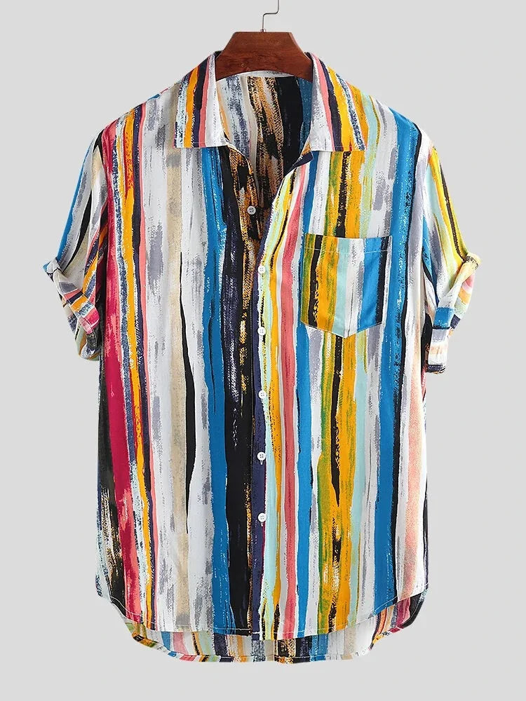 Heren Overhemd Casual Stijl Voor Zomeractiviteiten 3