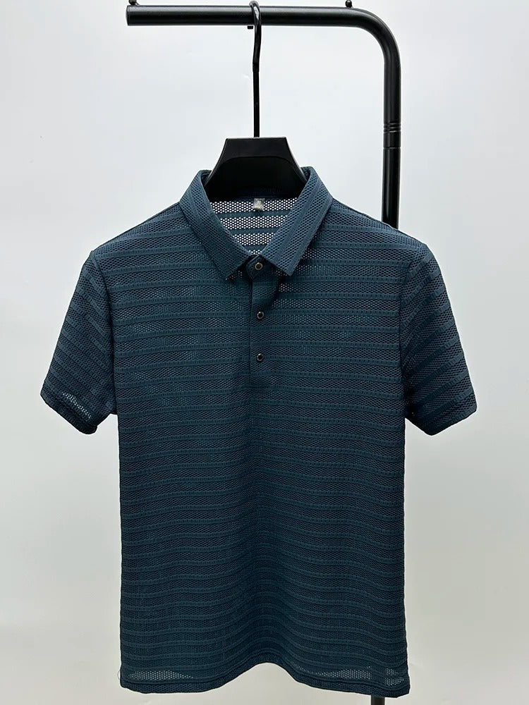 Heren Overhemd Casual Zijden Mesh 1