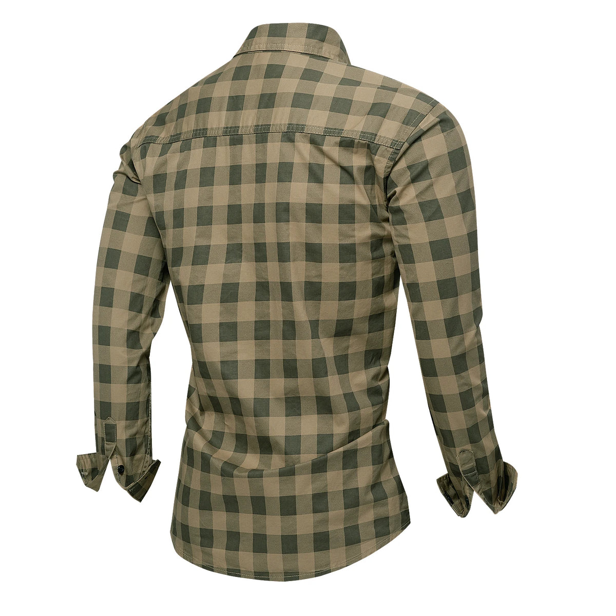 Heren Overhemd Geruit Casual Katoen Met Knopen Langere Mouwen 2