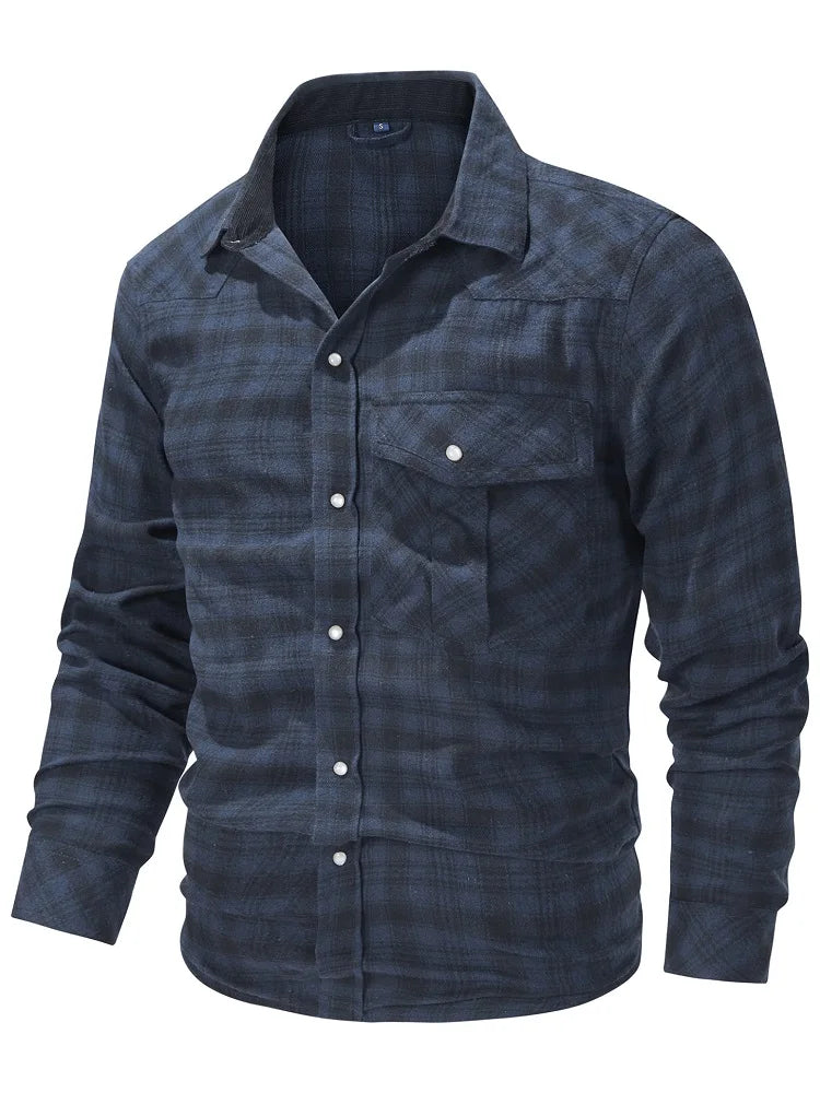 Heren Overhemd Geruit Flanel Casual Lange Mouwen 1