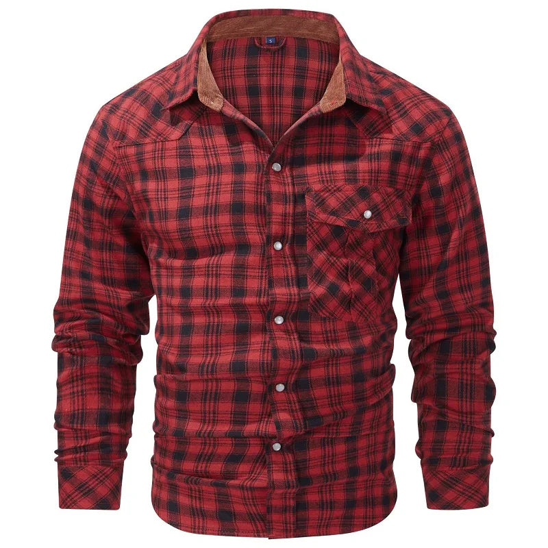 Heren Overhemd Geruit Flanel Casual Lange Mouwen 2