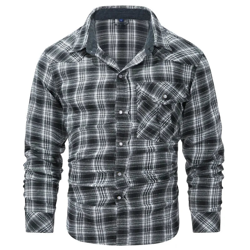 Heren Overhemd Geruit Flanel Casual Lange Mouwen 3