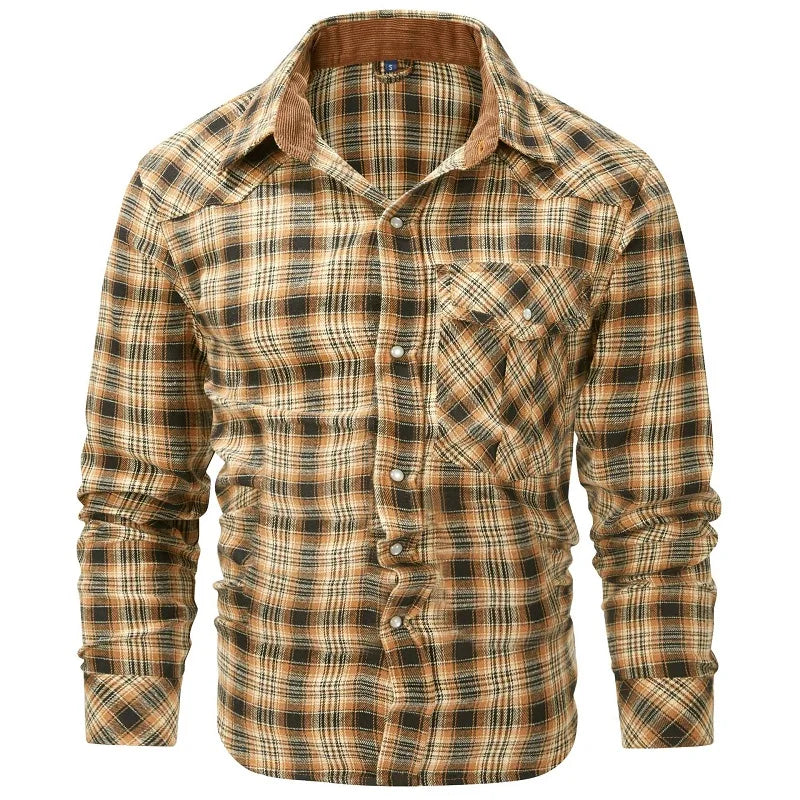 Heren Overhemd Geruit Flanel Casual Lange Mouwen 5