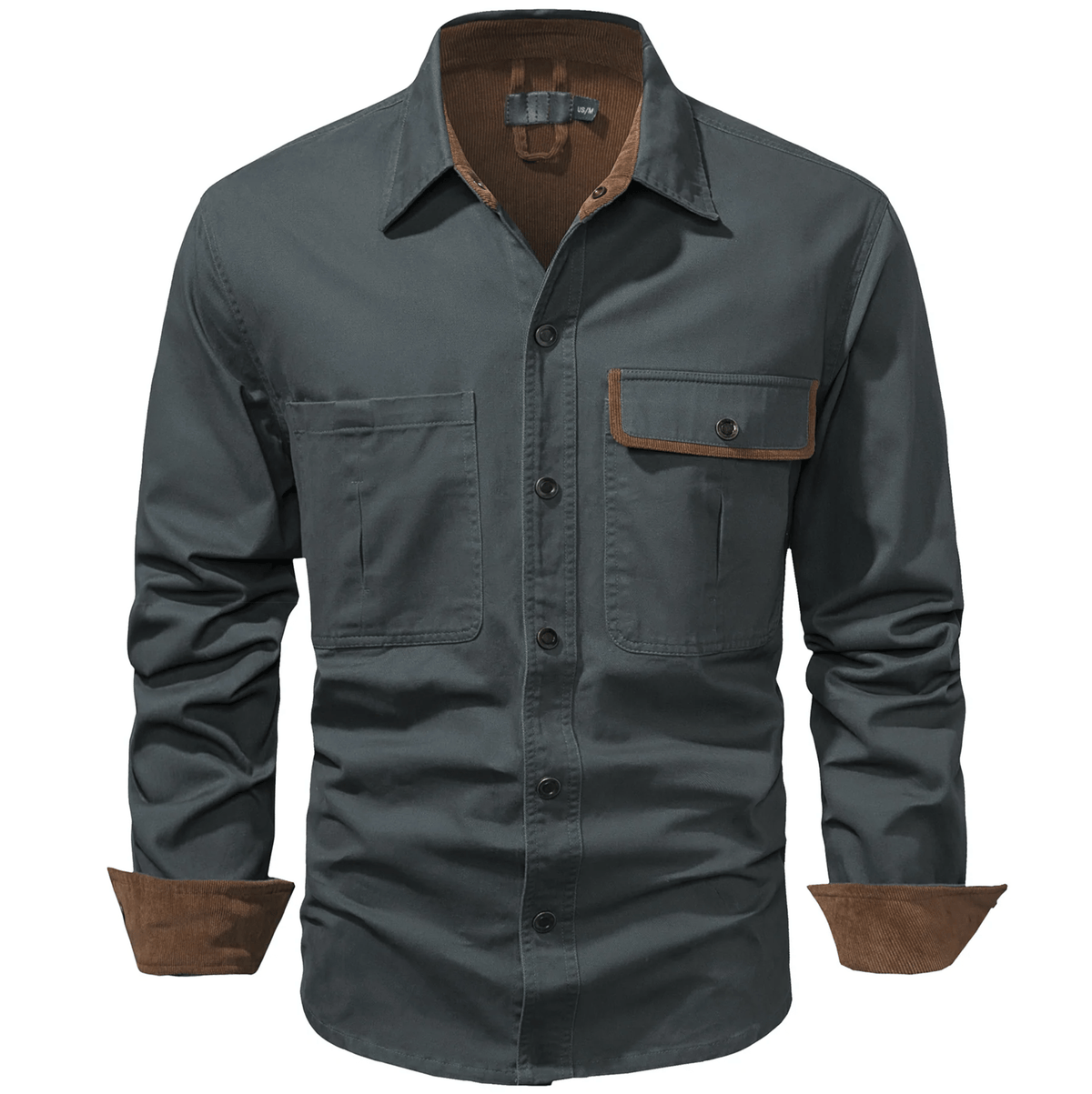 Heren Overhemd Jas Dual-Tone Katoen 0