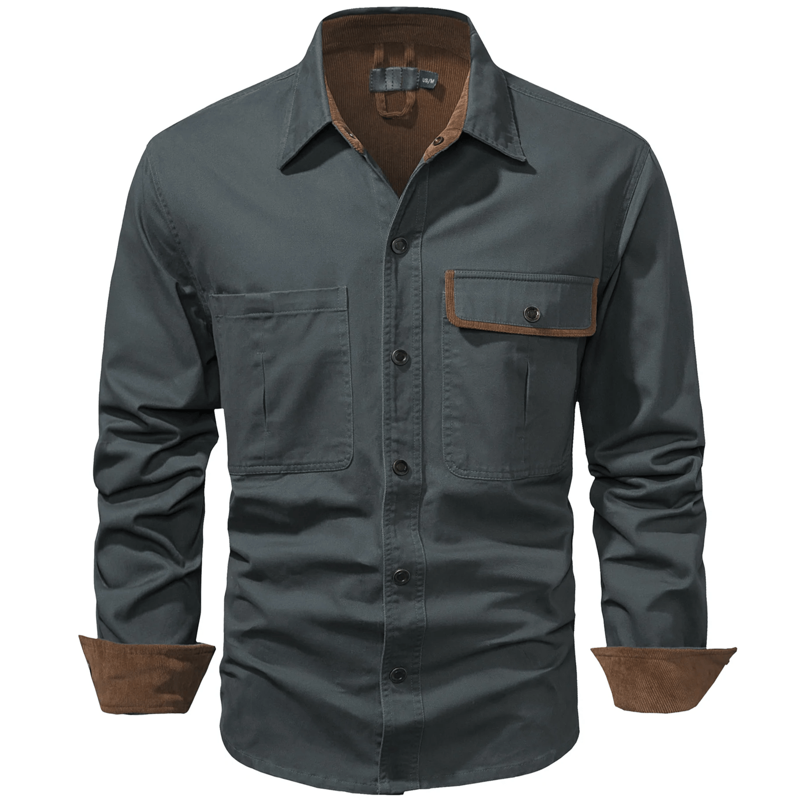 Heren Overhemd Jas Dual-Tone Katoen 0