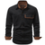 Heren Overhemd Jas Dual-Tone Katoen 1