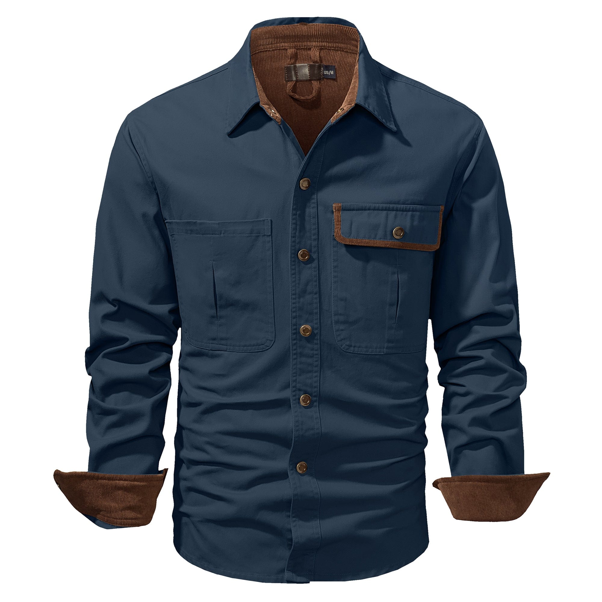 Heren Overhemd Jas Dual-Tone Katoen 4