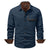 Heren Overhemd Jas Dual-Tone Katoen 4