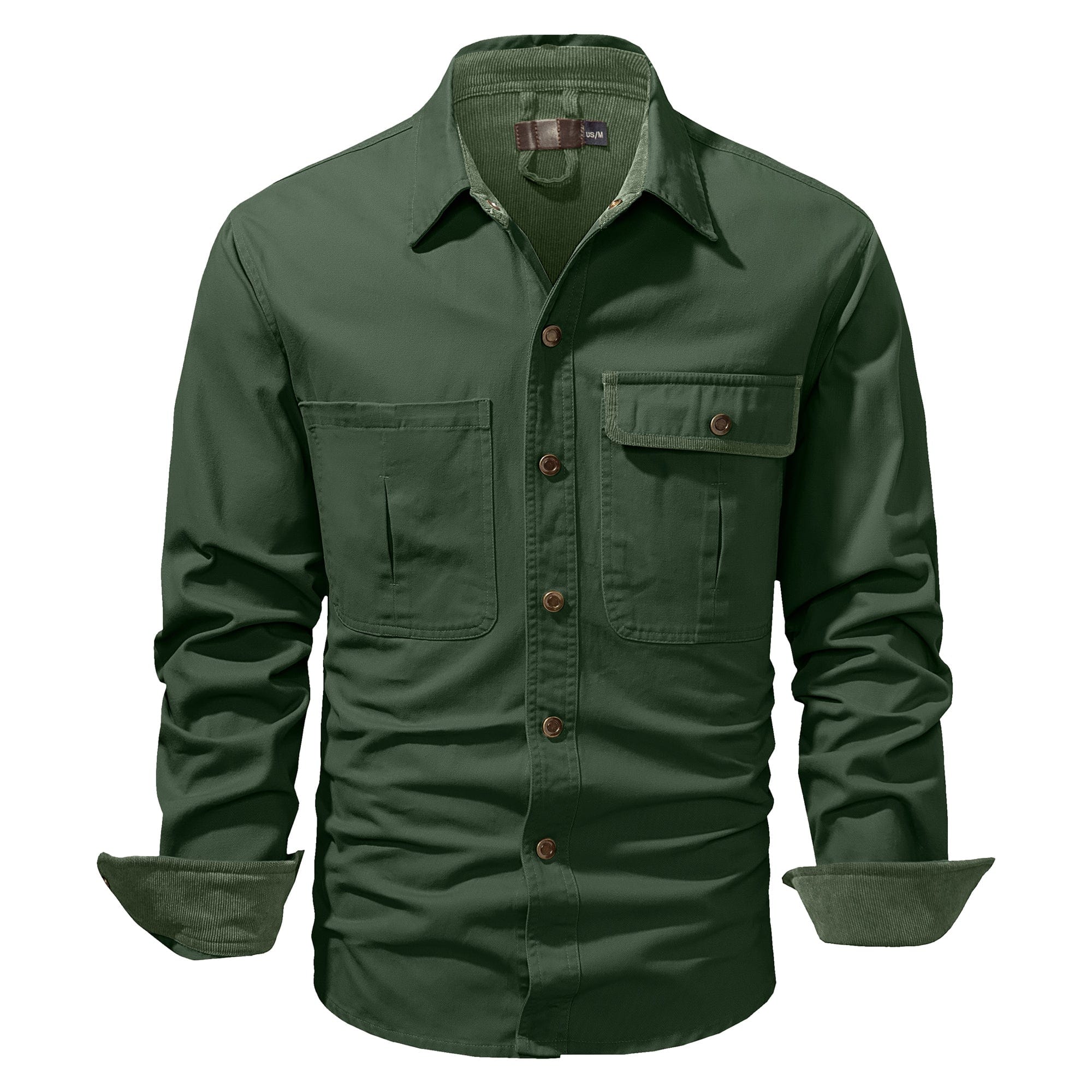 Heren Overhemd Jas Dual-Tone Katoen 6