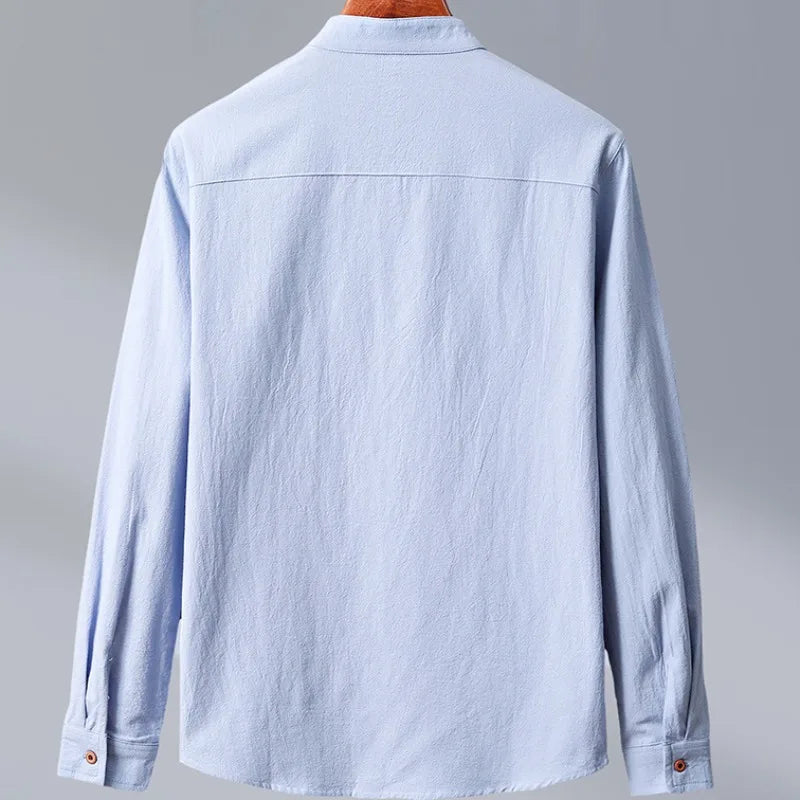 Heren Overhemd Lange Mouwen Japanse Stijl 5