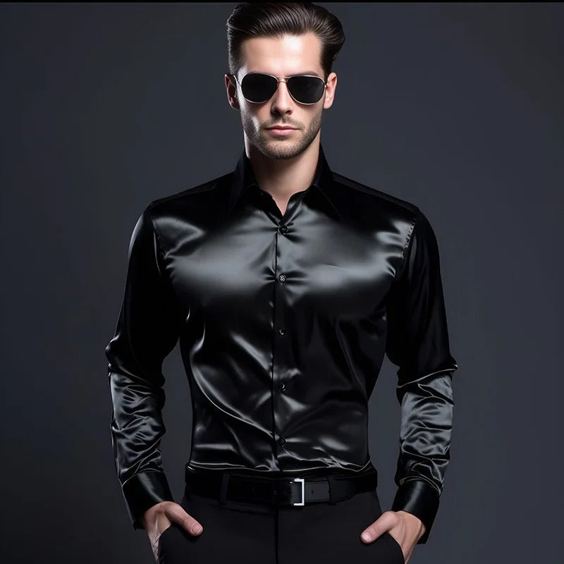 Heren Overhemd Lange Mouwen Modern Stijl 1