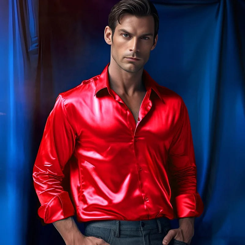 Heren Overhemd Lange Mouwen Modern Stijl 3