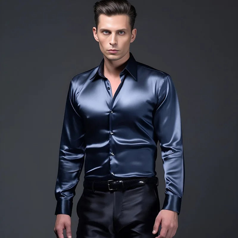 Heren Overhemd Lange Mouwen Modern Stijl 7