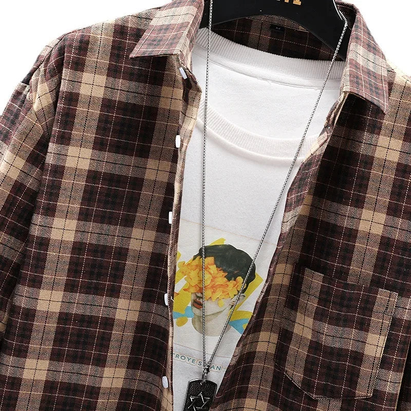 Heren Overhemd Losse Casual Lange Mouwen Britse Stijl 3