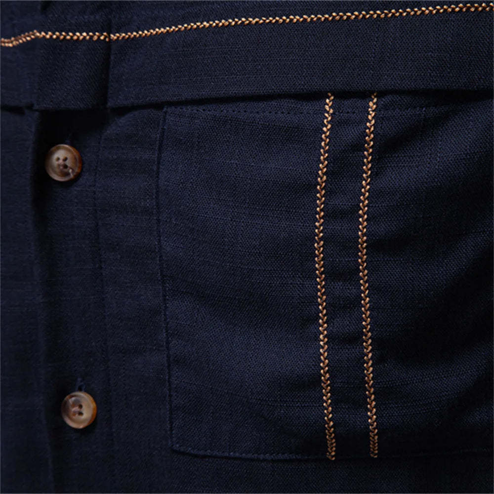 Heren Overhemd Met Knoopsluiting - Ademend Design Voor Casual En Formele Gelegenheden 6