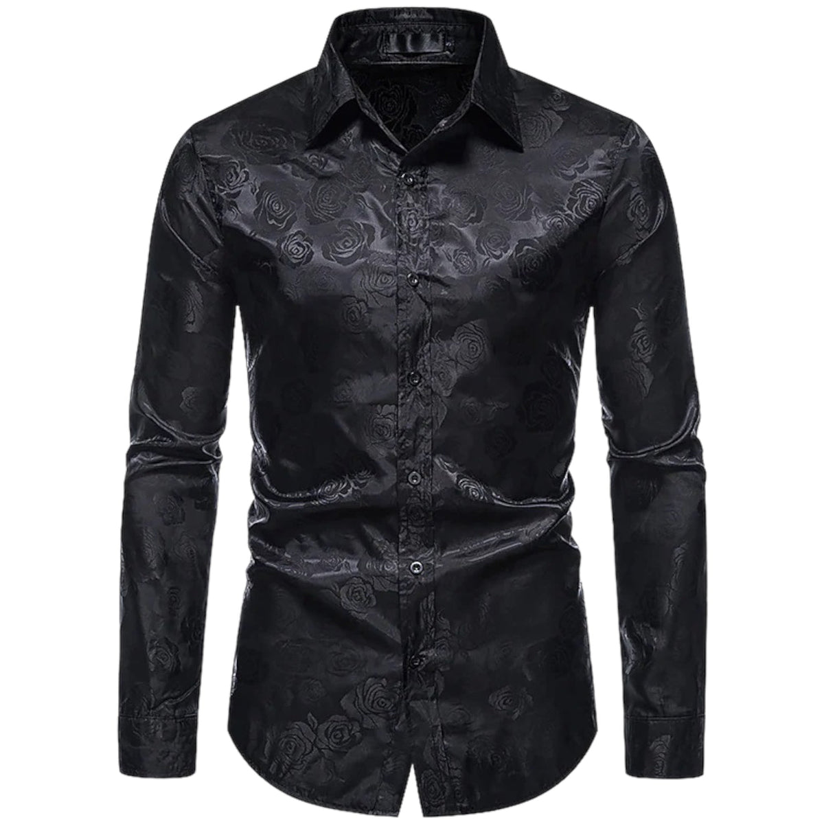 Heren Overhemd Met Lange Mouwen Bloemig Detail Katoenmix 1