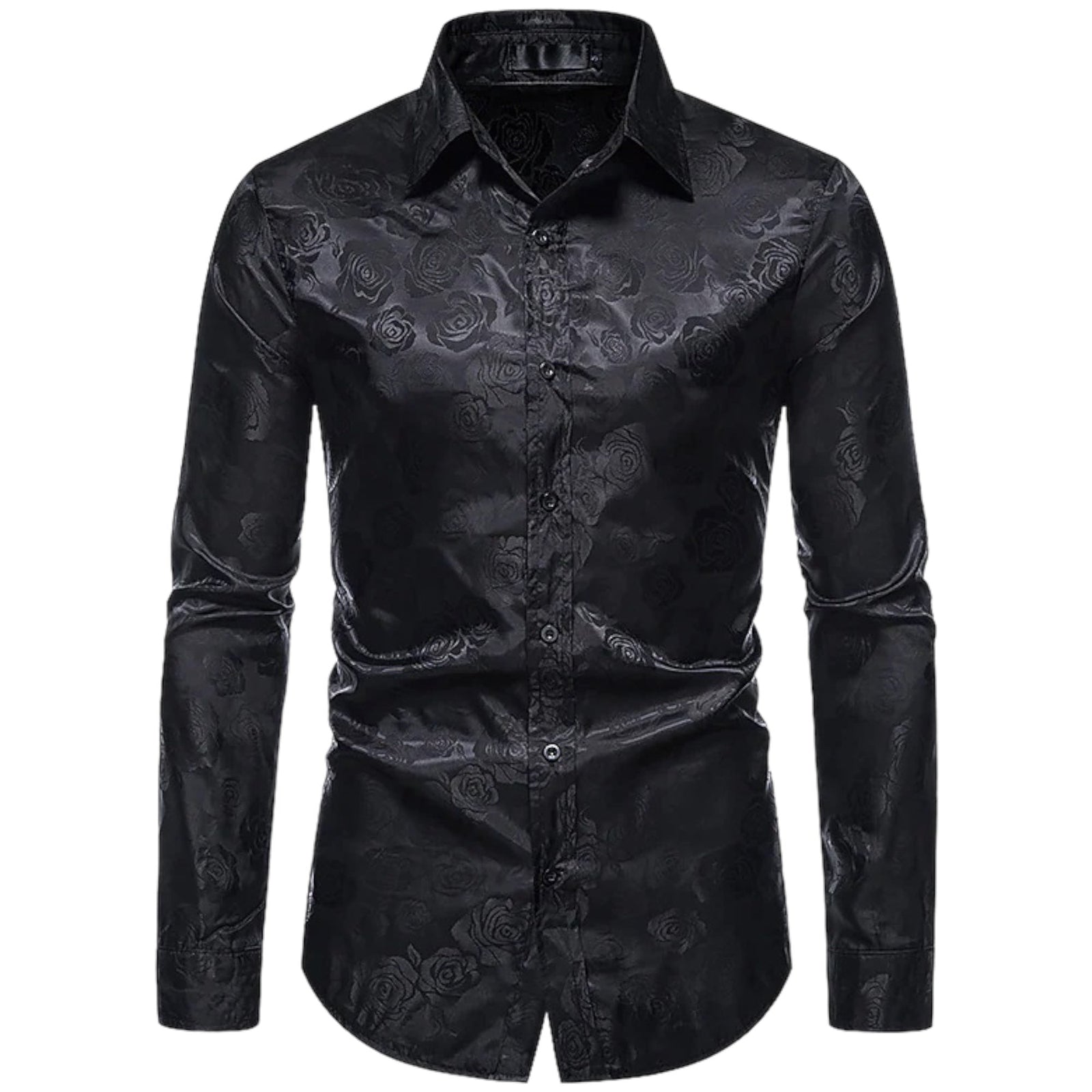 Heren Overhemd Met Lange Mouwen Bloemig Detail Katoenmix 1