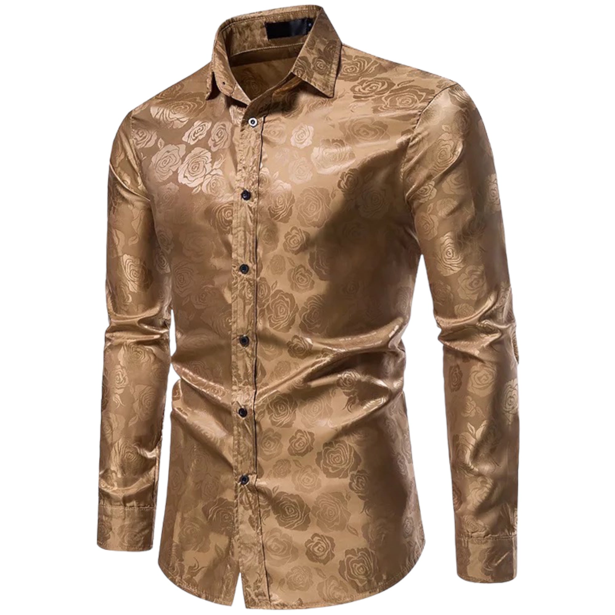Heren Overhemd Met Lange Mouwen Bloemig Detail Katoenmix 5