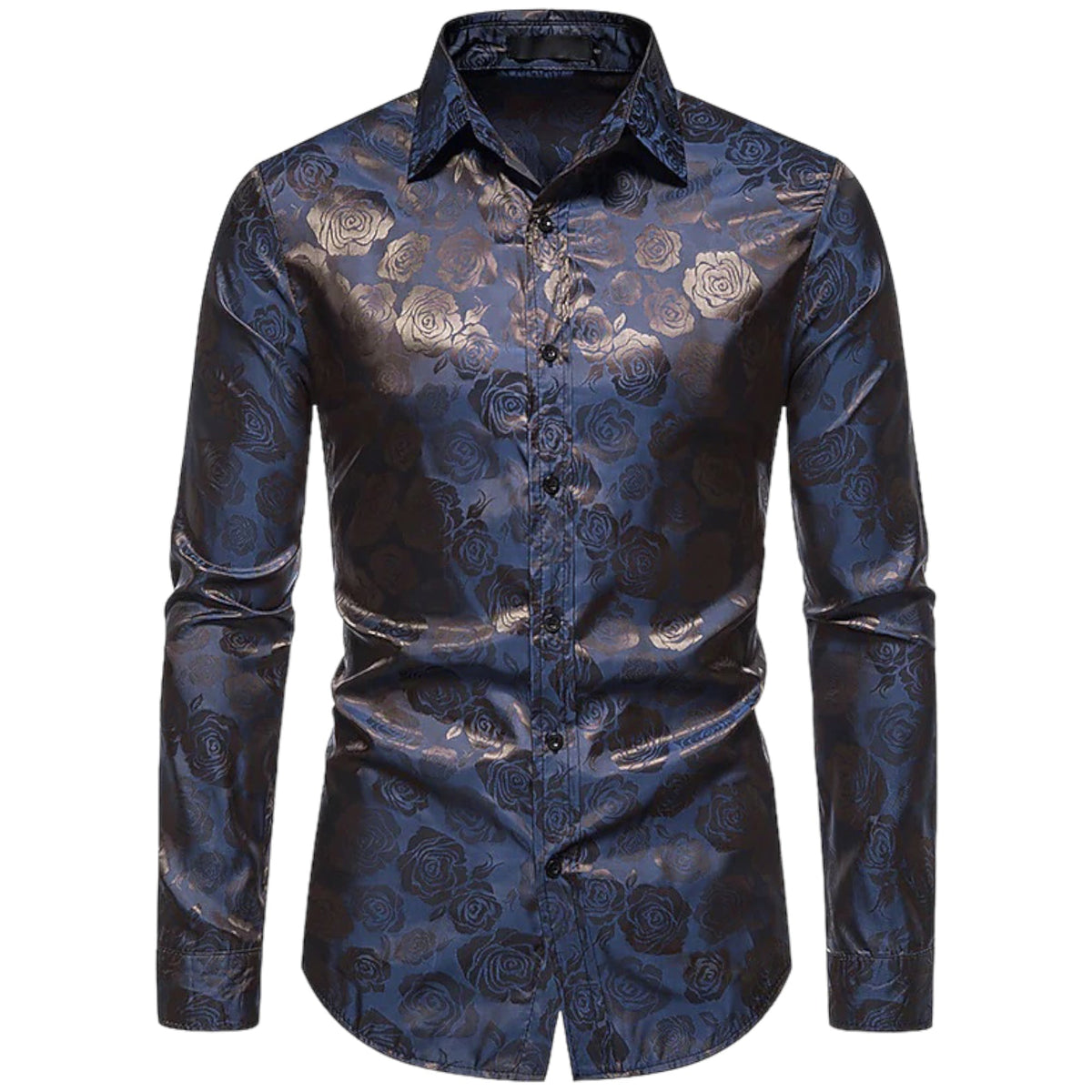 Heren Overhemd Met Lange Mouwen Bloemig Detail Katoenmix 9
