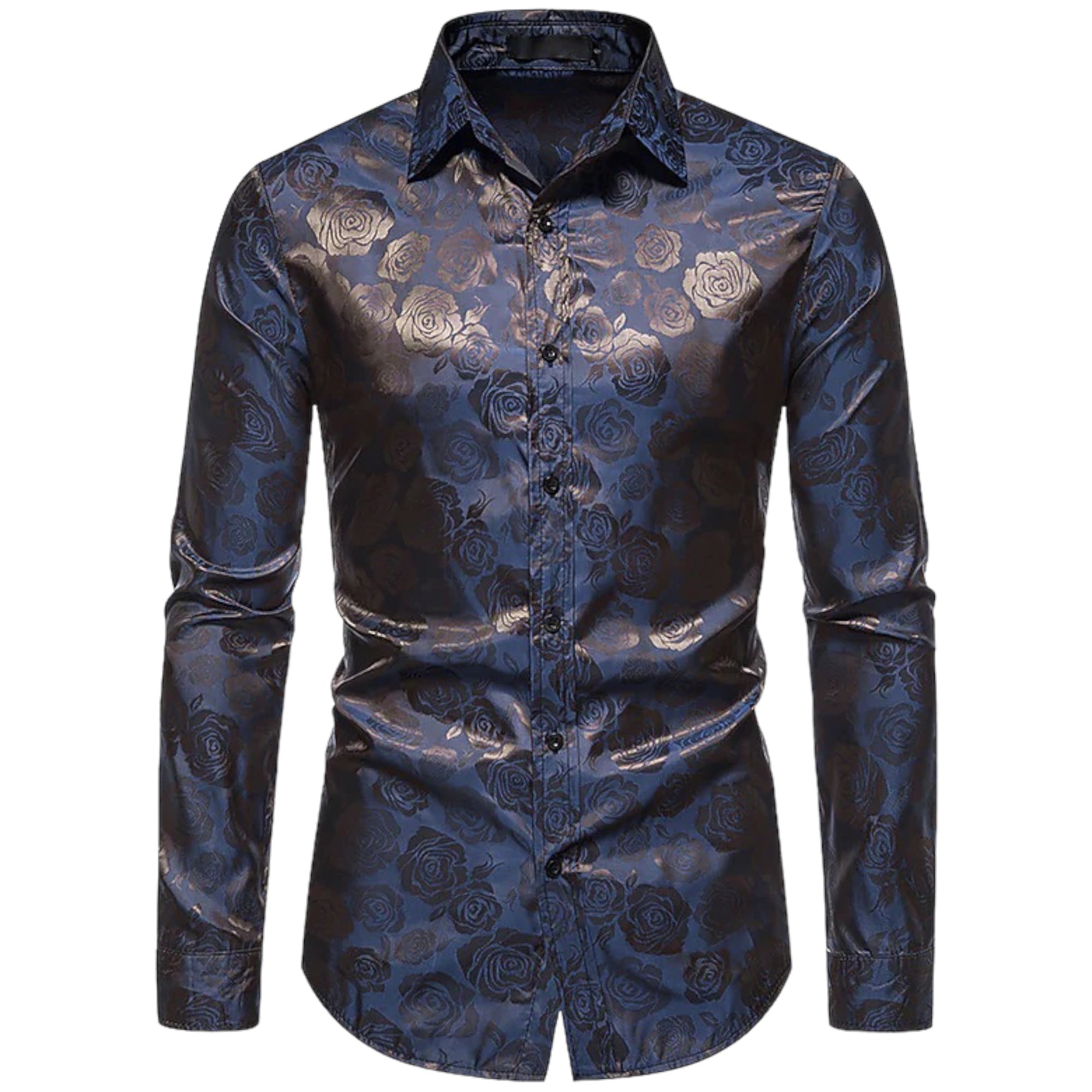 Heren Overhemd Met Lange Mouwen Bloemig Detail Katoenmix 9