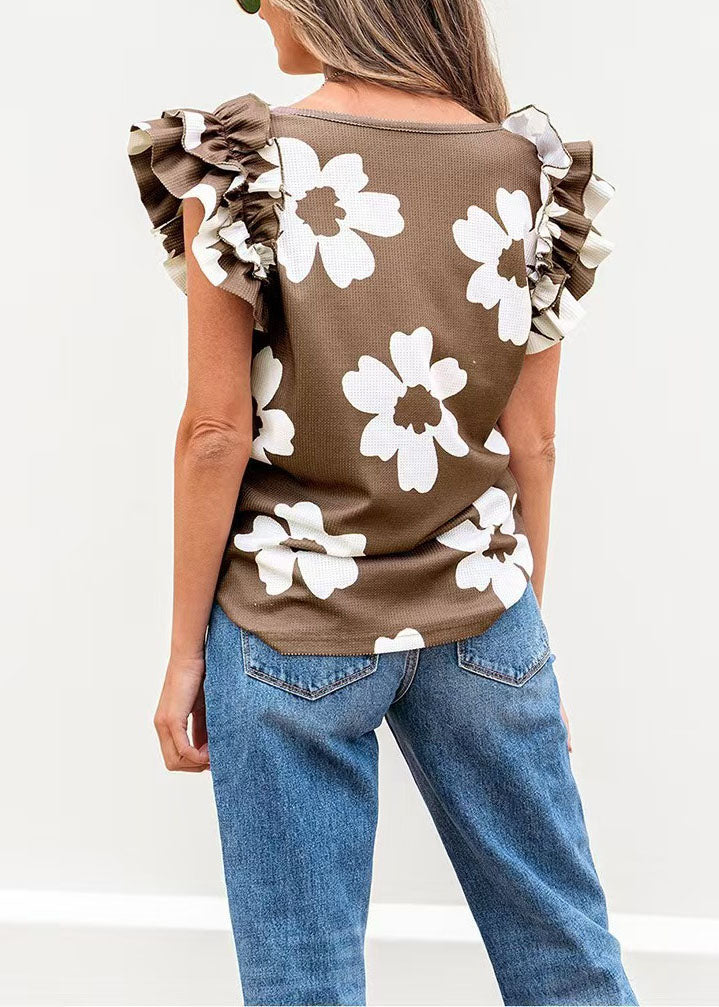 Heren Overhemd Met Print Vierkante Kraag Casual 3