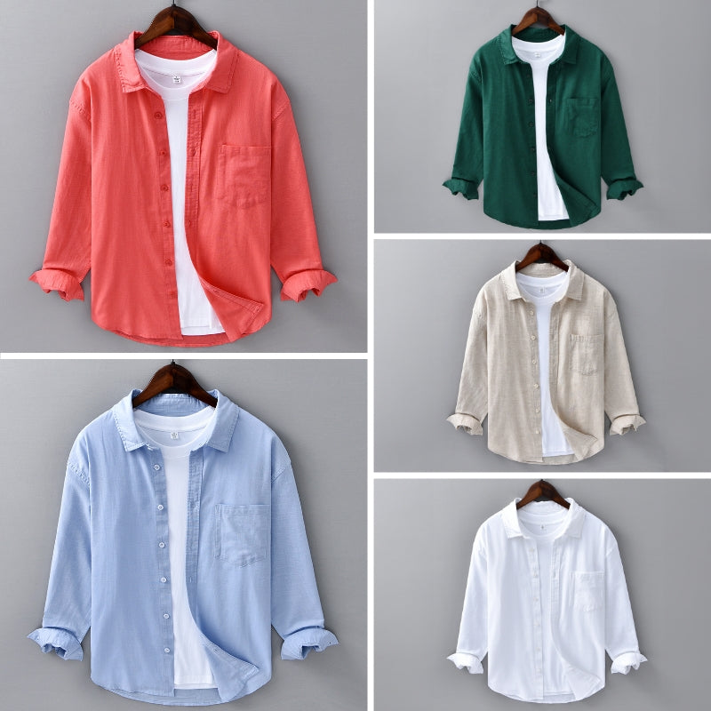 Heren Overhemd Met Reverskraag Casual Stijl 5