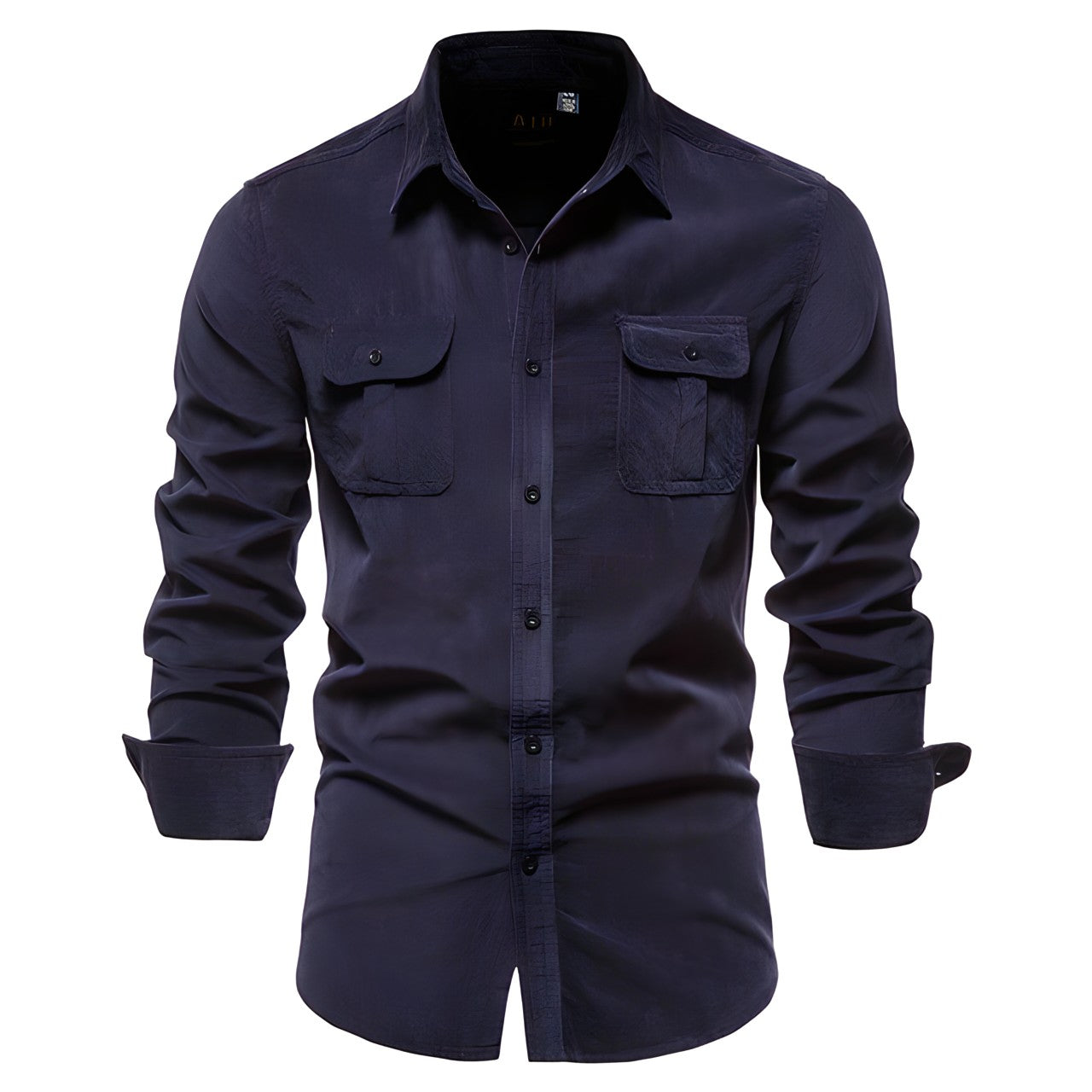 Heren Overhemd Militair Stijl Lange Mouwen Casual 4