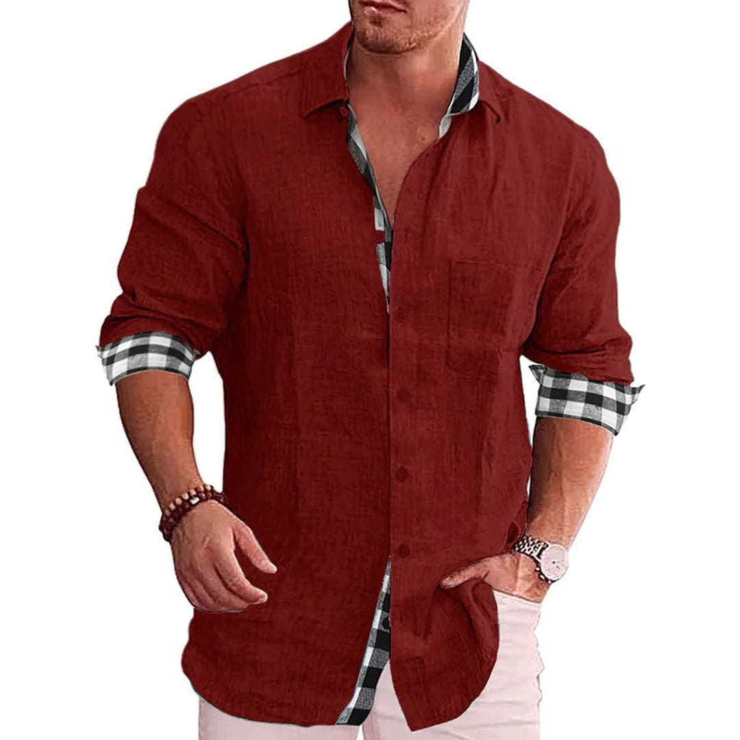 Heren Overhemd Modieus Herfststijl 1