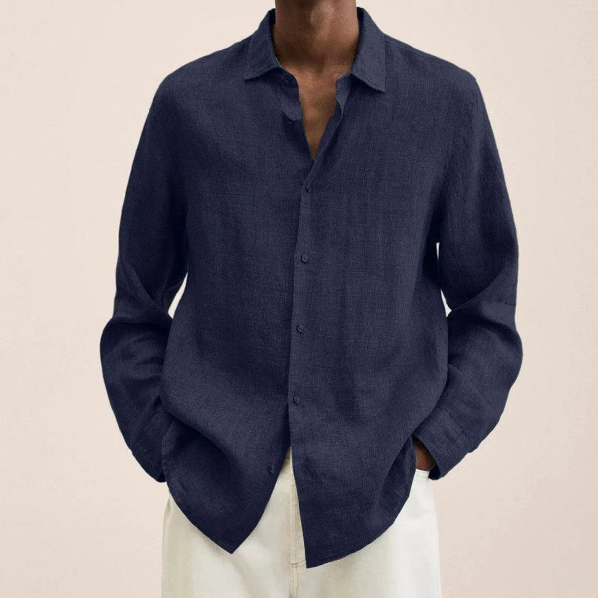 Heren Overhemd Slim-Fit Klassiek 0