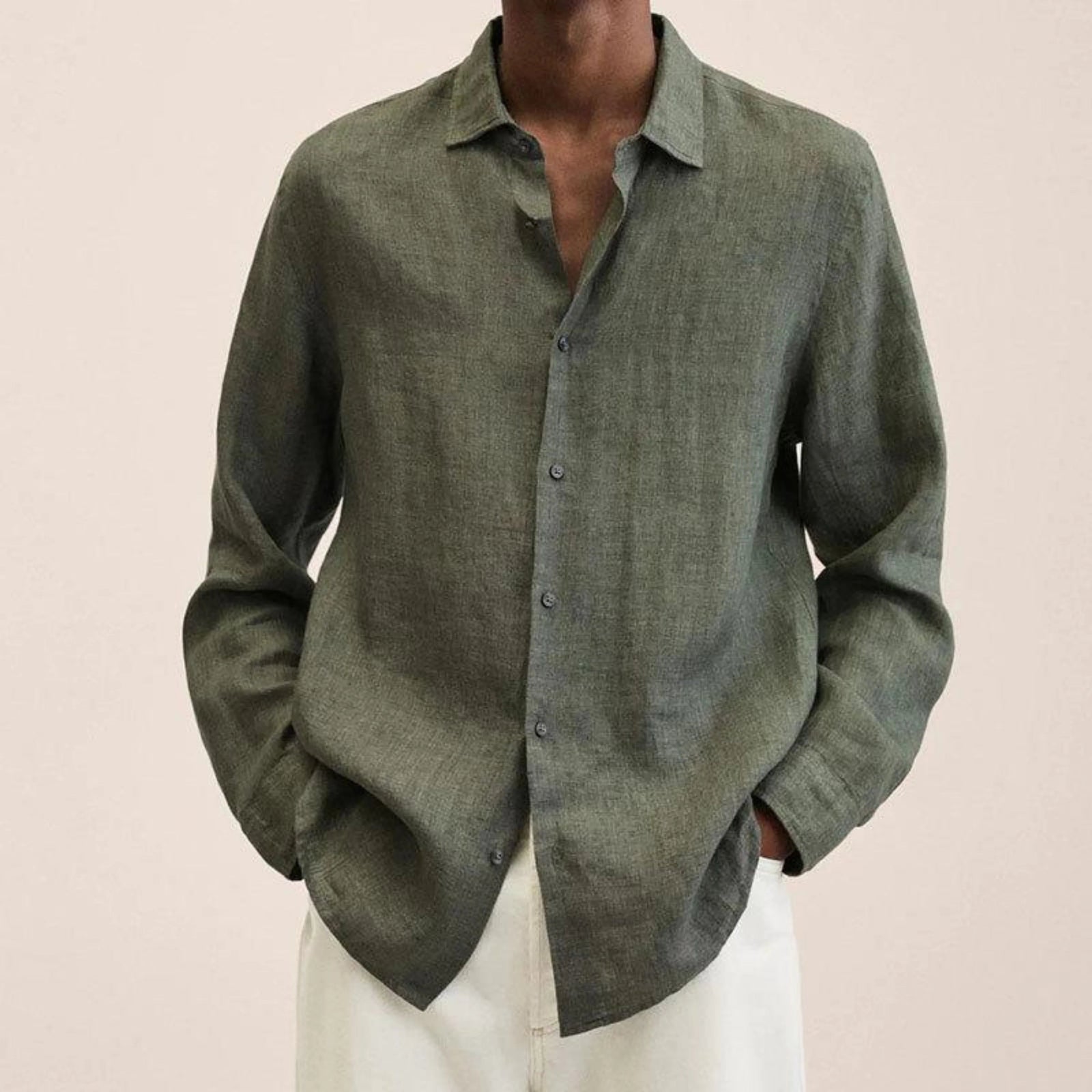 Heren Overhemd Slim-Fit Klassiek 1