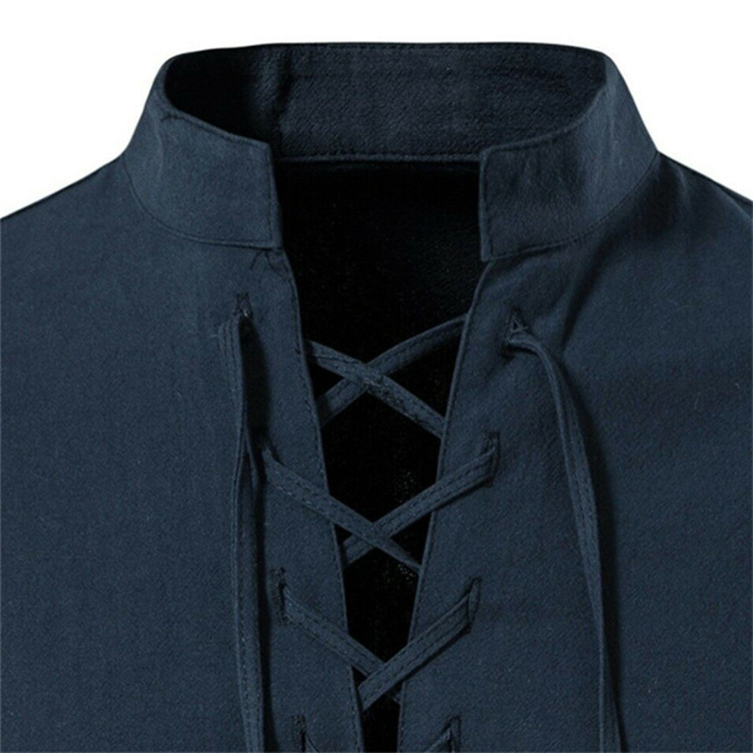 Heren Overhemd V-hals Casual Stijl 6