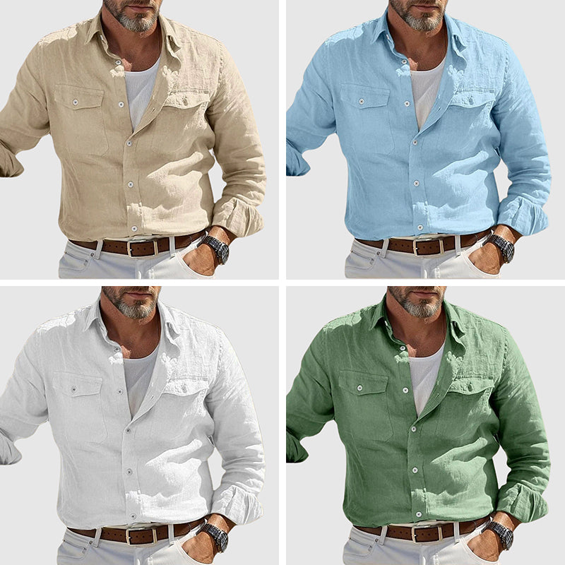 Heren Overhemd Vintage Stijl 4