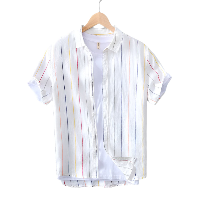 Heren Overhemd Zomerstijl Katoen en Linnenmix 0
