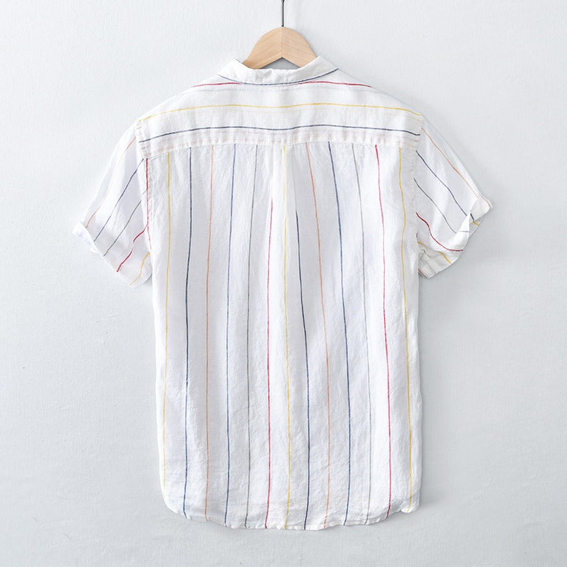 Heren Overhemd Zomerstijl Katoen en Linnenmix 1