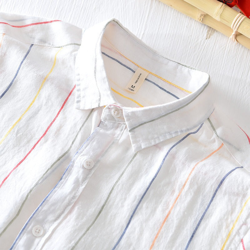 Heren Overhemd Zomerstijl Katoen en Linnenmix 2