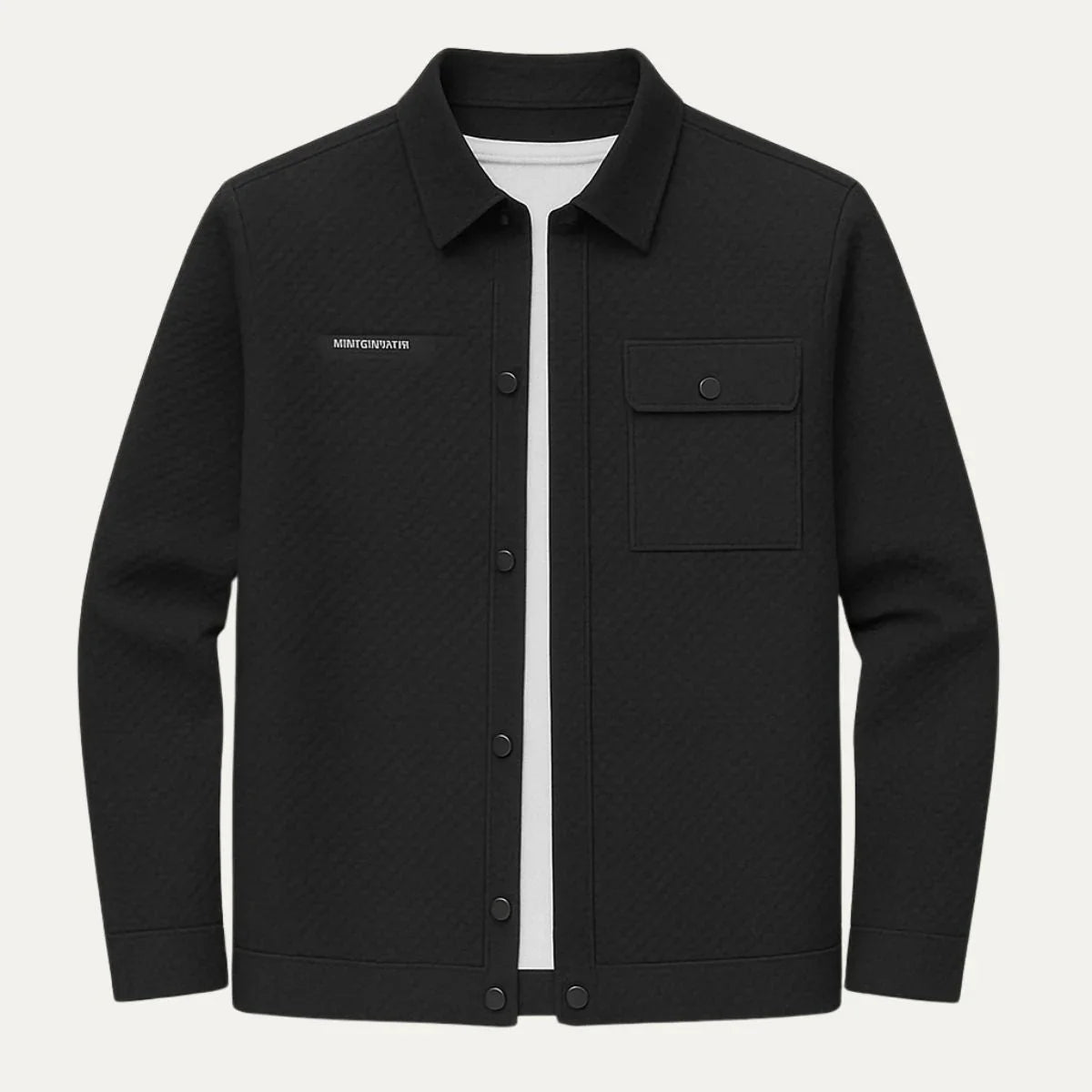 Heren Overhemdjack Met Borstzak Modern Design 3