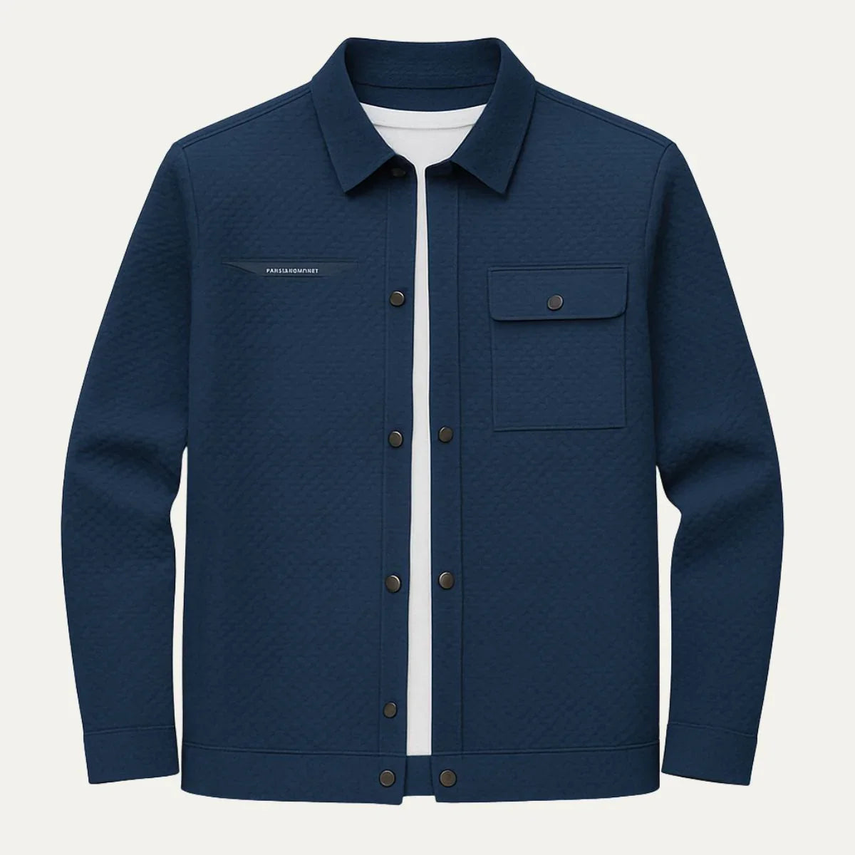 Heren Overhemdjack Met Borstzak Modern Design 4