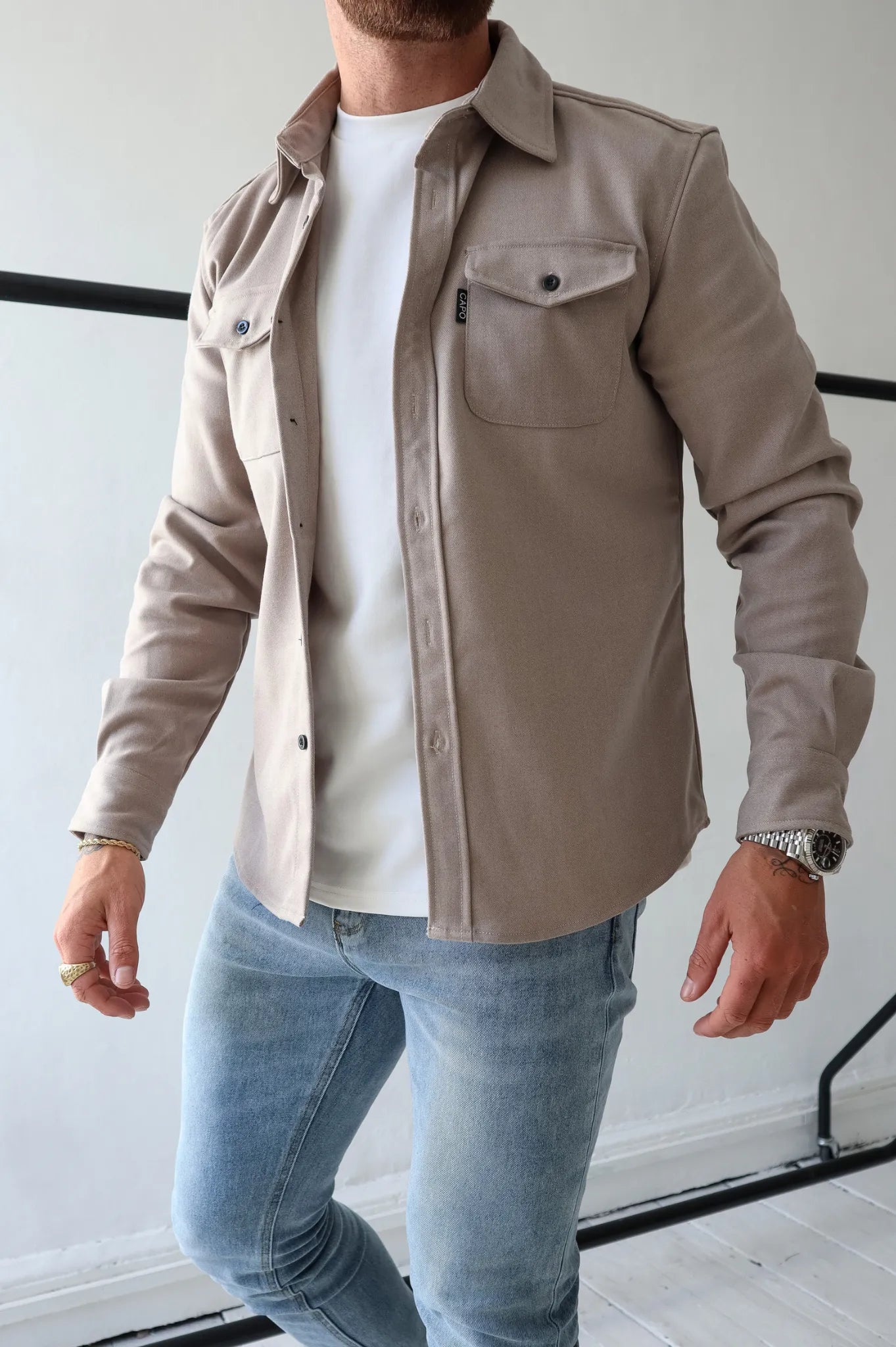 Heren Overhemdjack Modern Stijlvol voor Casual en Formele Gelegenheden 2