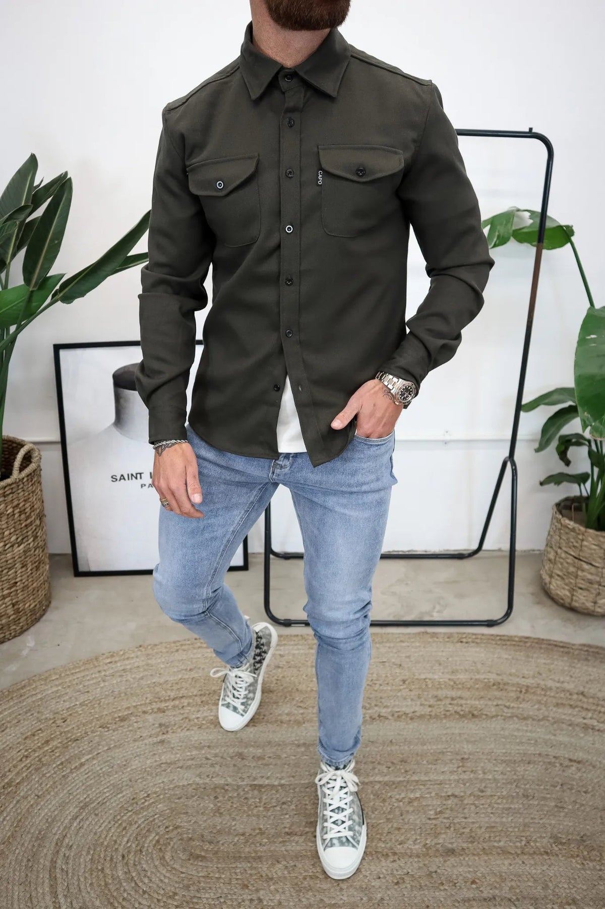 Heren Overhemdjack Modern Stijlvol voor Casual en Formele Gelegenheden 4