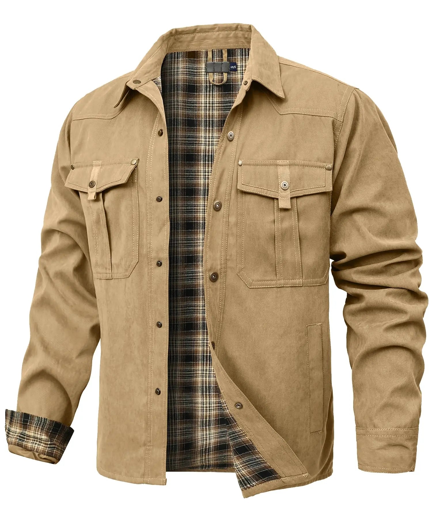 Heren Overshirt Casual Flanel 100% Polyester 6
