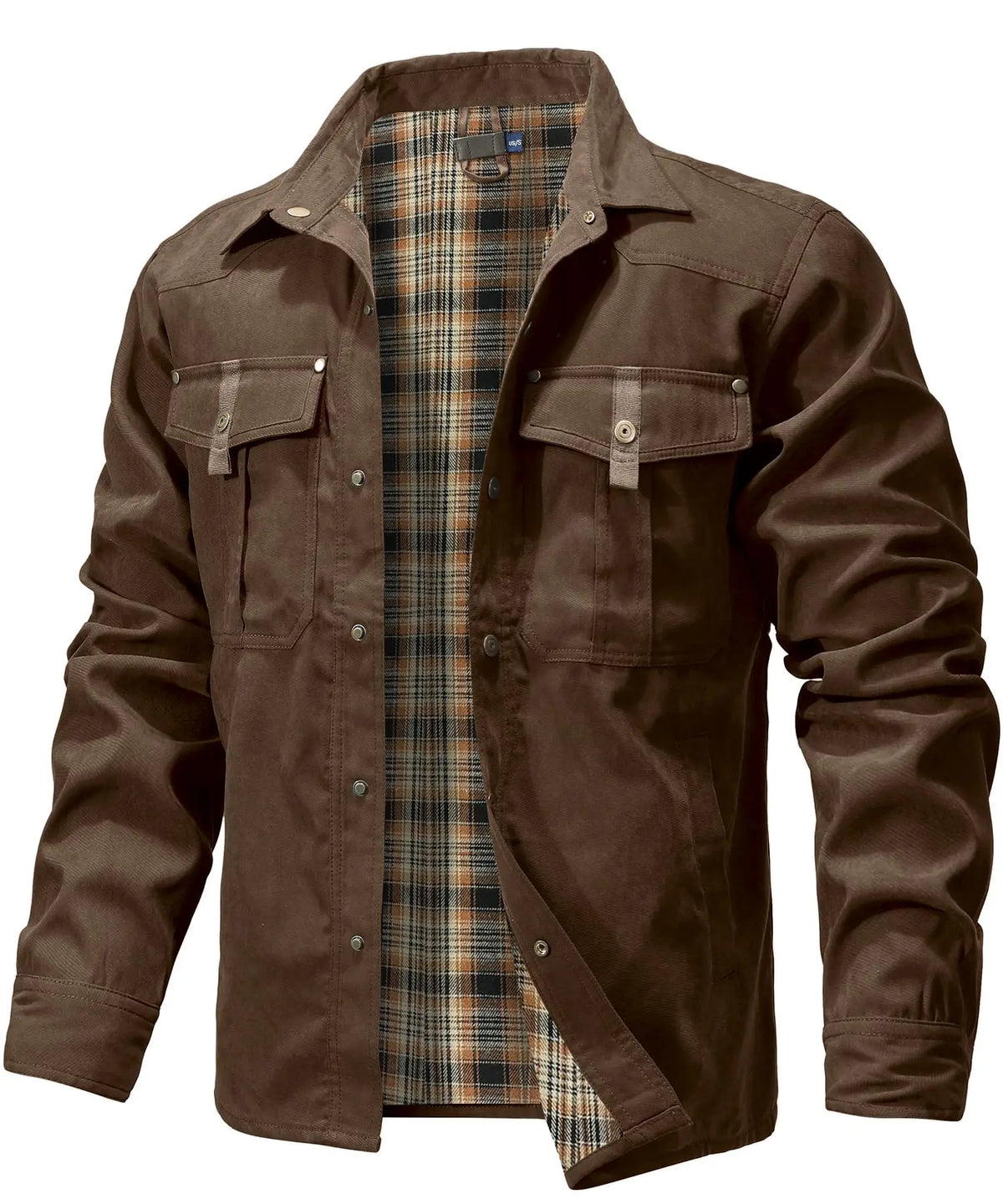 Heren Overshirt Casual Flanel 100% Polyester 7