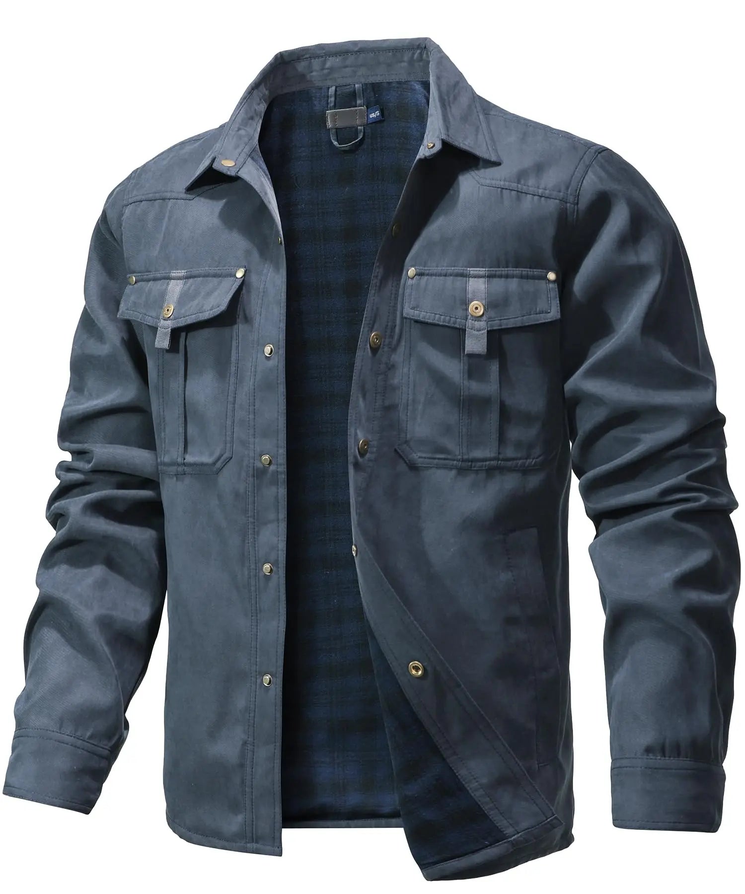 Heren Overshirt Casual Flanel 100% Polyester 8
