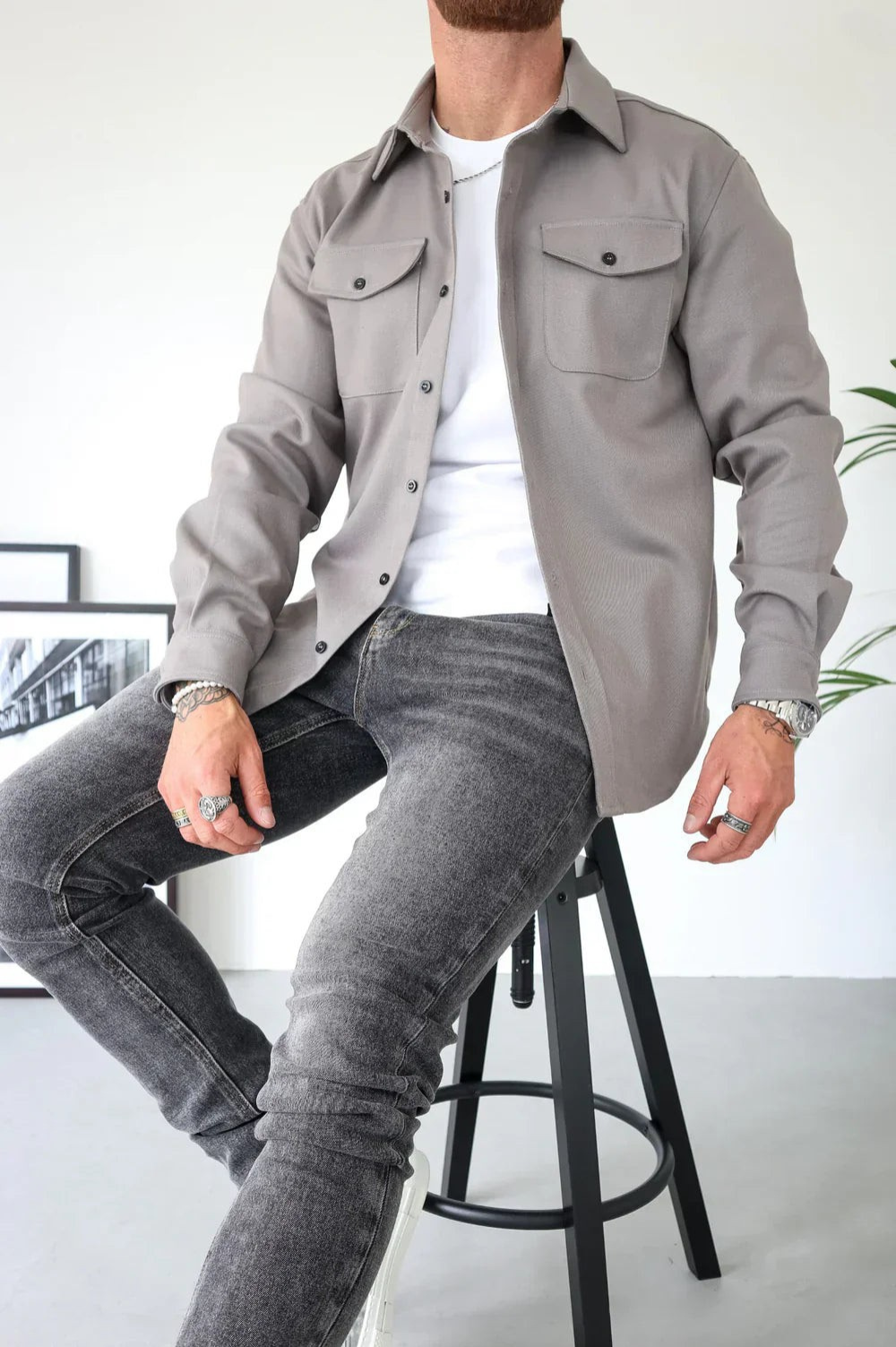 Heren Overshirt Casual Stijlvol Moderne Pasvorm 1