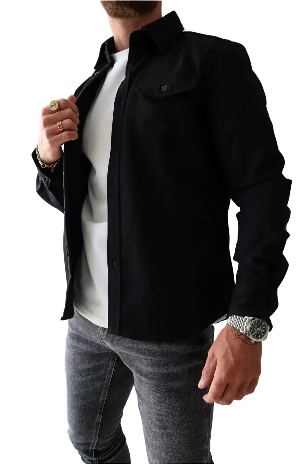 Heren Overshirt Casual Stijlvol Moderne Pasvorm 3