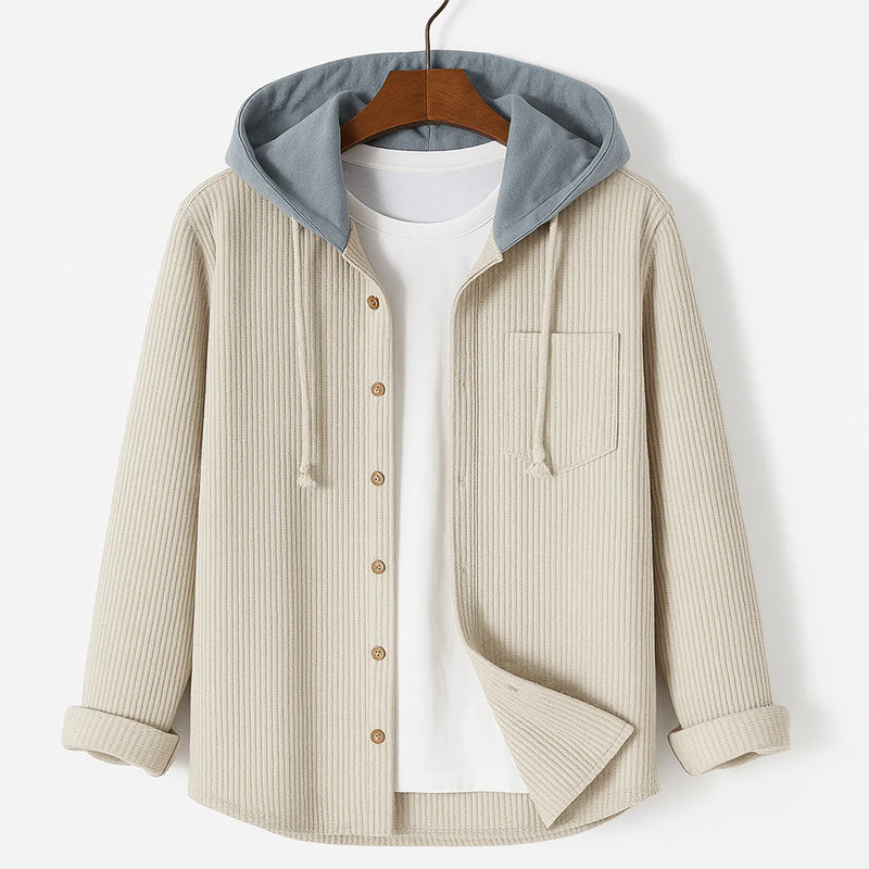Heren Overshirt met Capuchon en Knoopsluiting 3