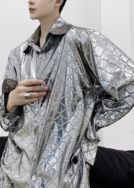 Heren Oversized Geruite Casual Herfstjas 4