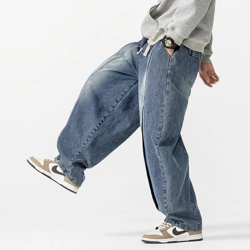 Heren Oversized Jeans met Taps Toelopende Manchetten 3