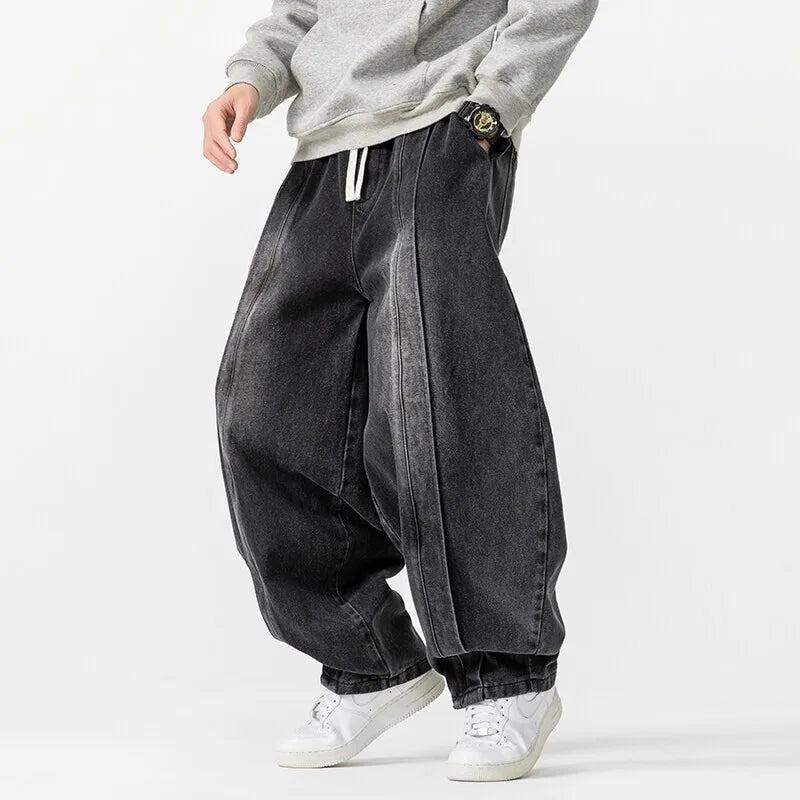 Heren Oversized Jeans met Taps Toelopende Manchetten 4