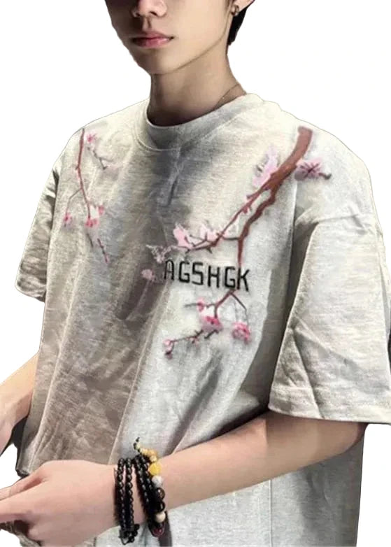 Heren Oversized T-shirt Met Print Zomerse Stijl 0
