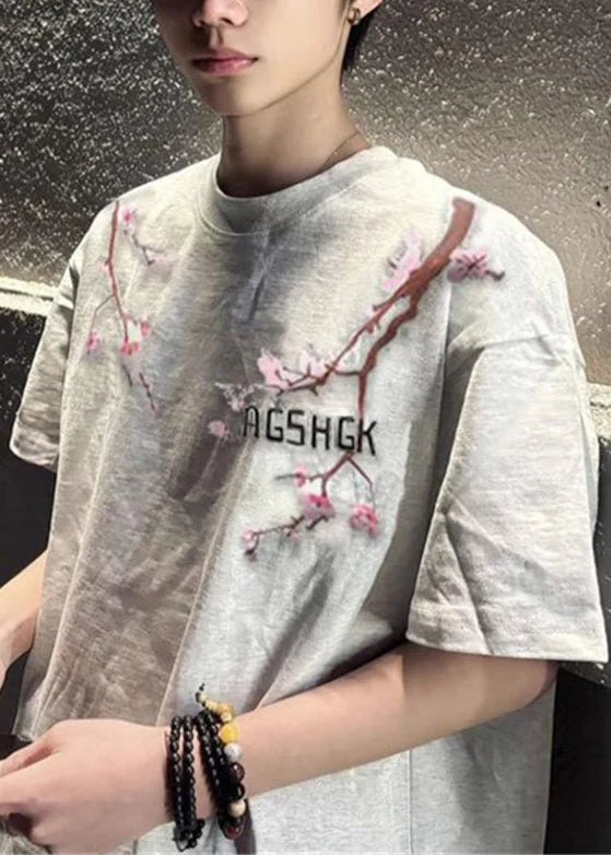 Heren Oversized T-shirt Met Print Zomerse Stijl 3
